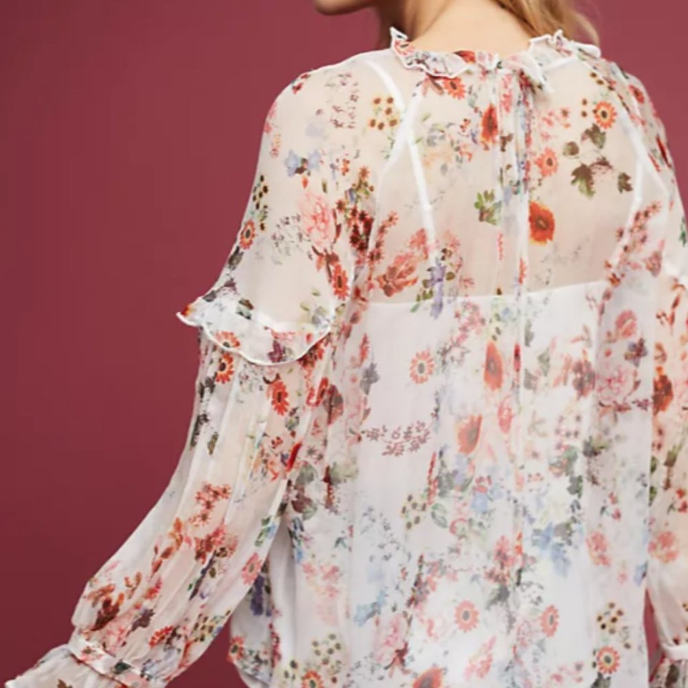 ✨Last Call✨ Anthropologie x HD in Paris Leda Floral Blouse - Picture 4 of 8